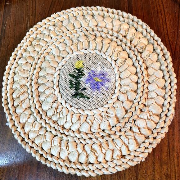 Set of 4 kitchen mats, counted cross stitch - Picture 2 of 6